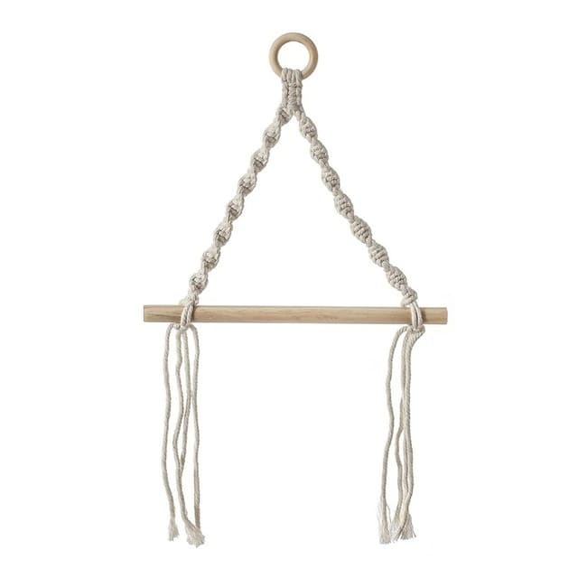 Porte papier toilette corde macramé