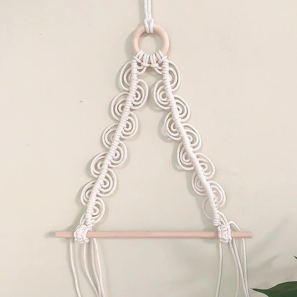 Porte rouleau wc macramé
