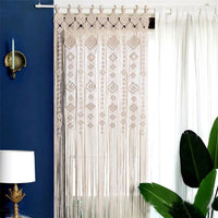 Rideau macramé beige
