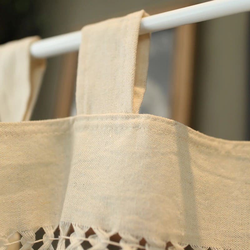 Rideau cuisine style macramé