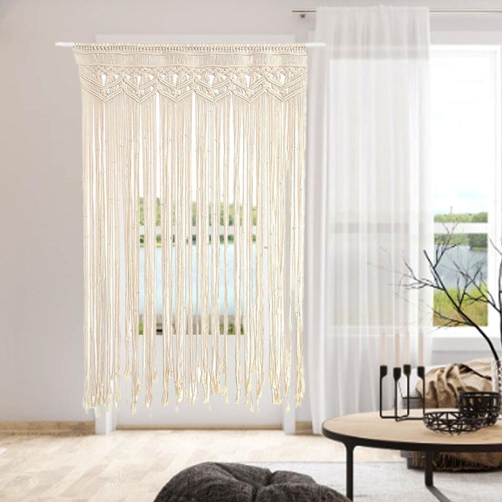Rideau fil macramé extérieur