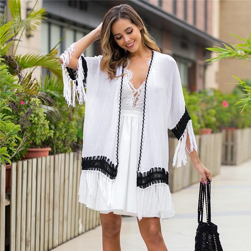 Robe macramé dentelle
