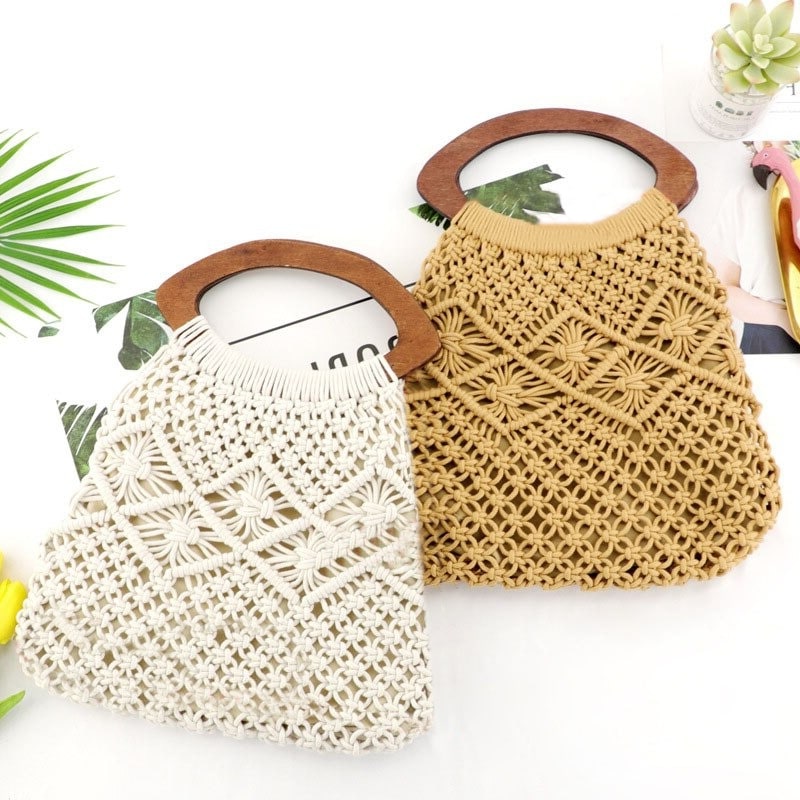 Sac macramé crochet