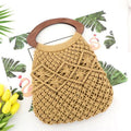 Sac crochet macramé marron