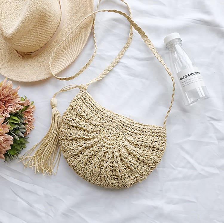 Sac macramé jute beige