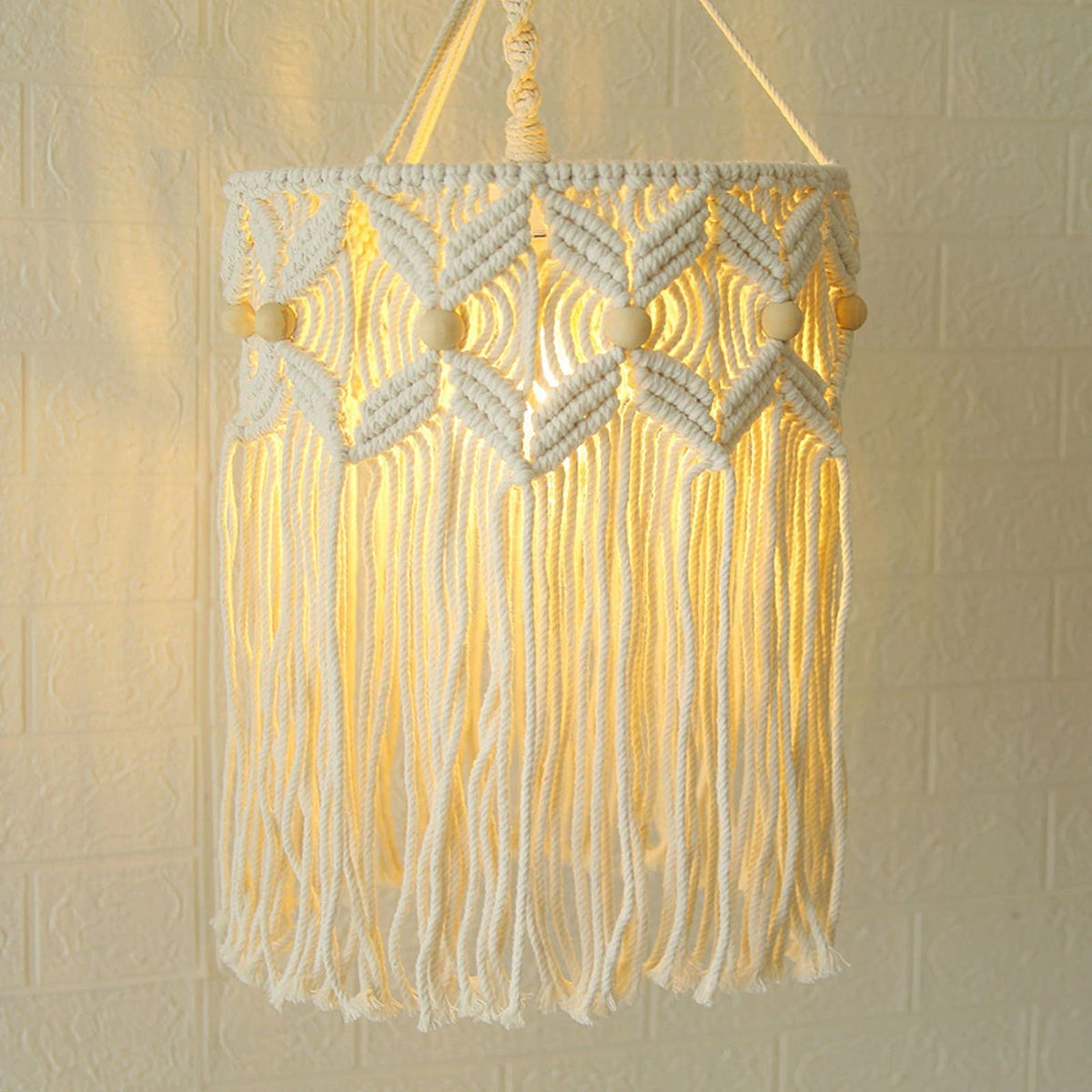 Suspension macramé bohème en coton