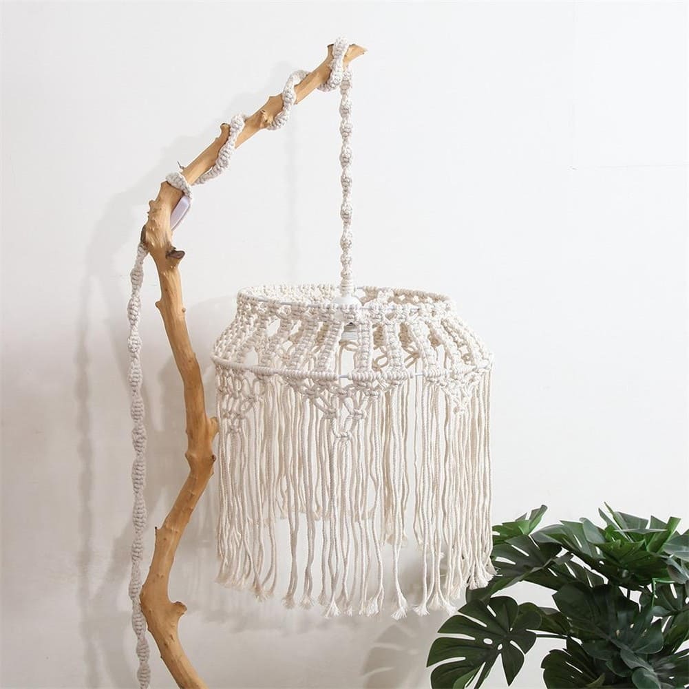 Luminaire suspendu macramé