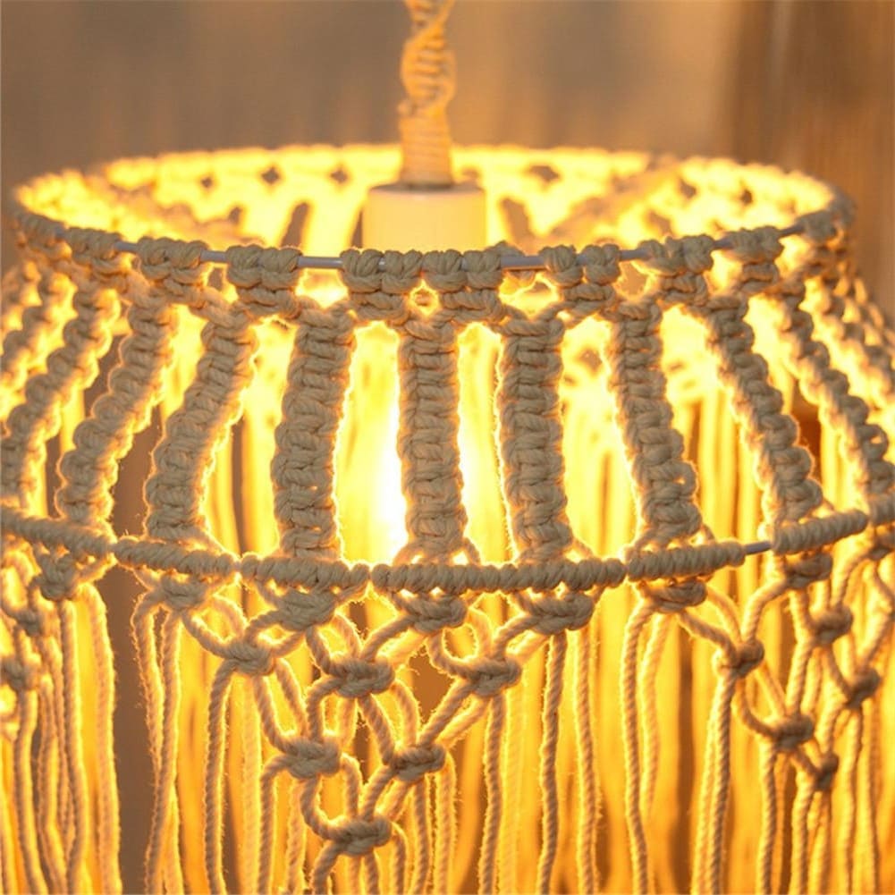 Suspension macramé luminaire