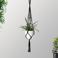 Suspension macramé noir