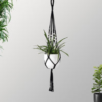 Suspension macramé noir