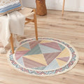 Tapis rond en macramé