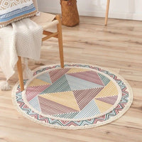 Tapis rond en macramé