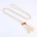 Ceinture blanche macramé