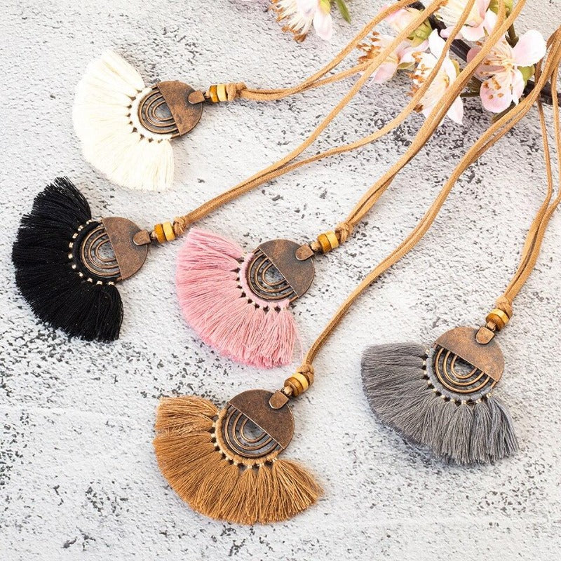 Collier bohème en macramé