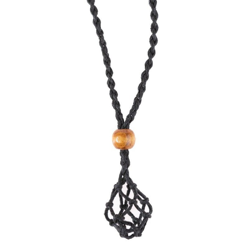 Corde macramé pour collier gris
