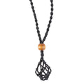Corde macramé pour collier gris